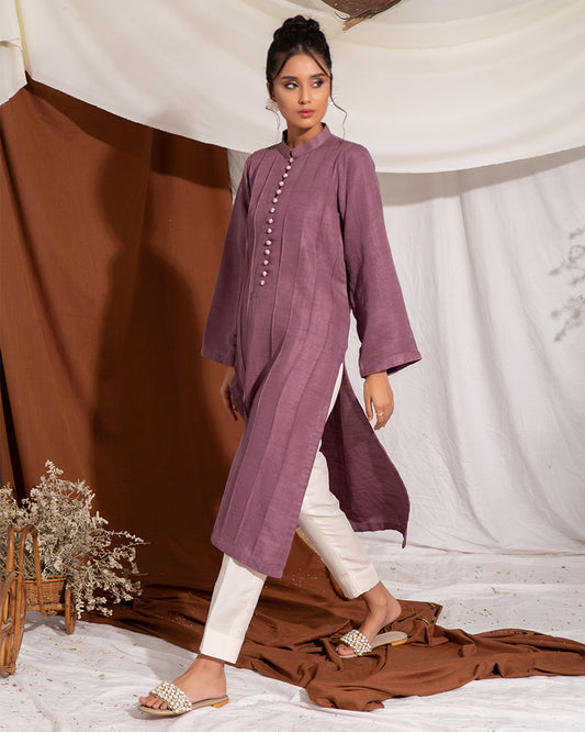 Purple kurta - 1pc