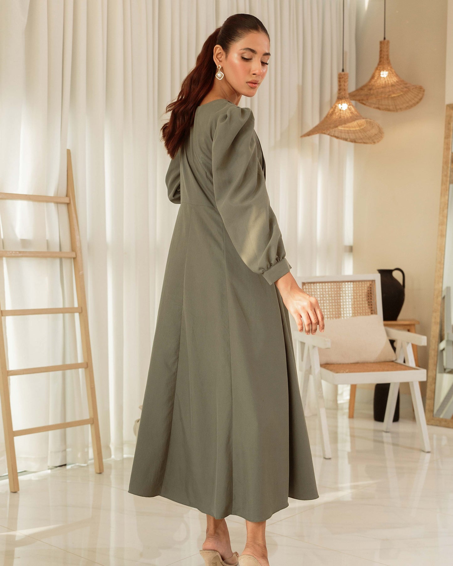 Olive Long Dress