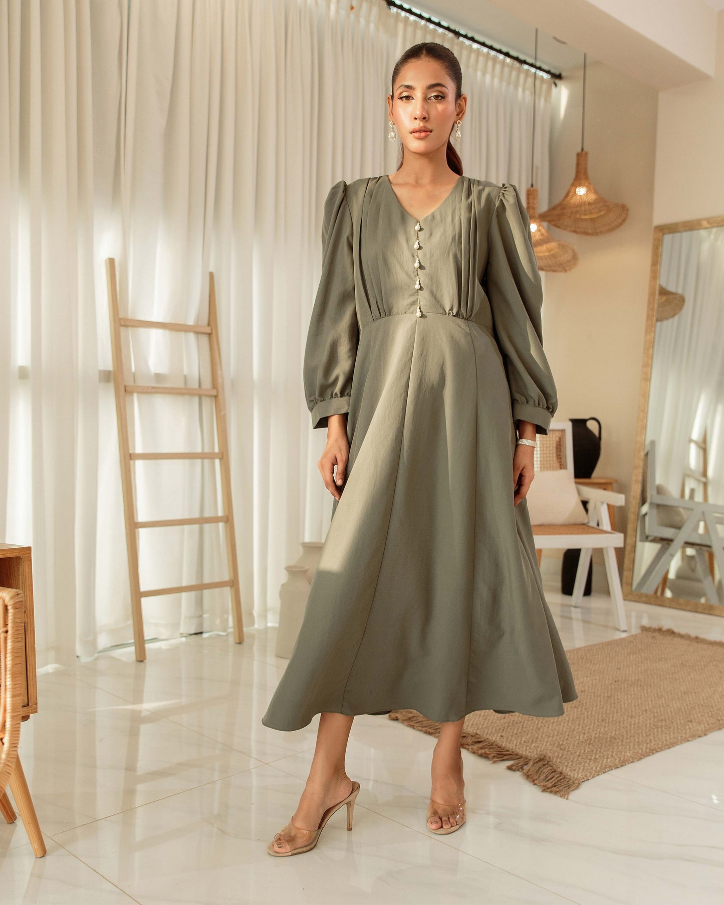 Olive Long Dress