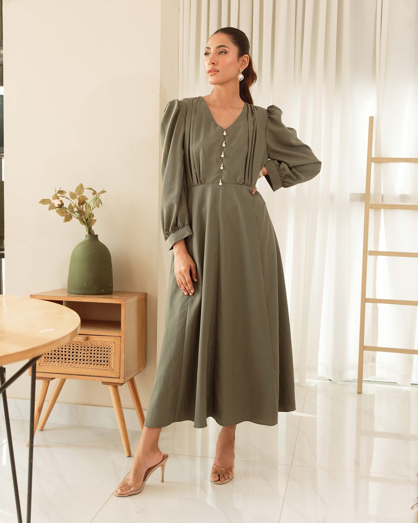 Olive Long Dress