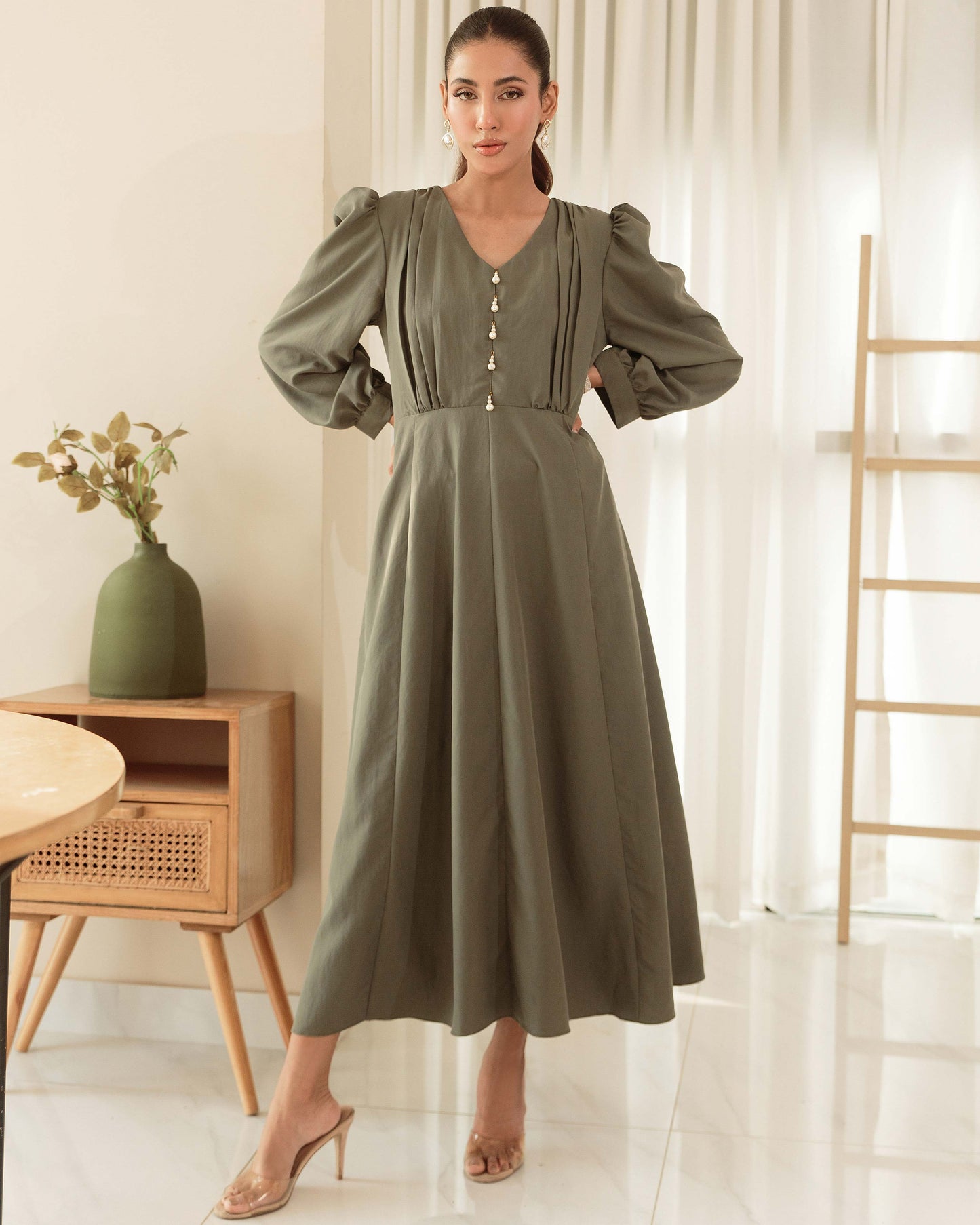 Olive Long Dress