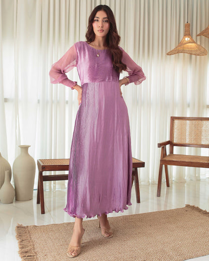 Lilac Pleated Dress